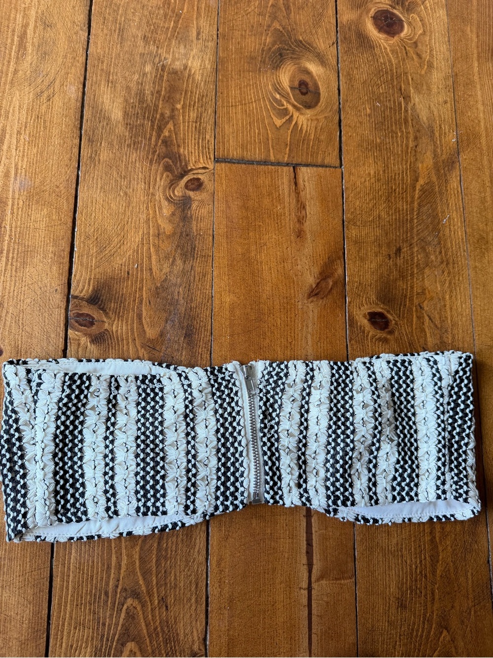 VICI Black & Cream Striped Knit Bandeau & Pants Set - Picture 4 of 5